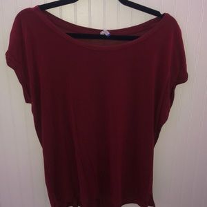 maroon short sleeve from target